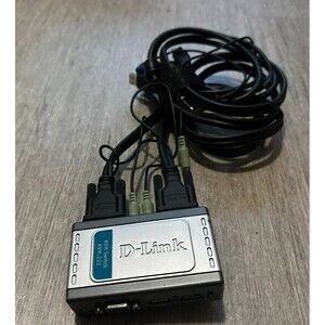 D-Link 2 Device KVM Audio VGA Video USB KVM221 External Port KVM-221
